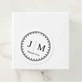Klassische Monogramm-Hochzeitsrahmengrenze Geschenkanhänger