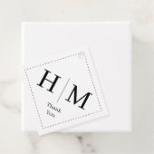 Klassische Monogramm-Hochzeitsrahmengrenze Geschenkanhänger (Beispiel)