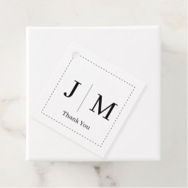 Klassische Monogramm-Hochzeitsrahmengrenze Geschenkanhänger