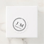 Klassische Monogramm-Hochzeitsrahmengrenze Geschenkanhänger (Beispiel)