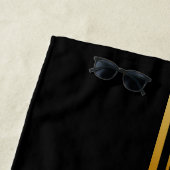 Klassische Monogramm-Imitate Gold mit weißem Text  Strandtuch (Beispiel)