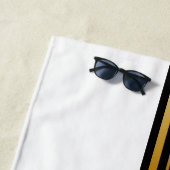 Klassische Monogramm-Imitate Gold mit weißem Text Strandtuch (Beispiel)