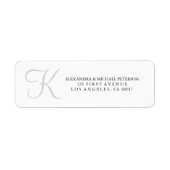 Klassische Monogramm in Grau (Vorne)