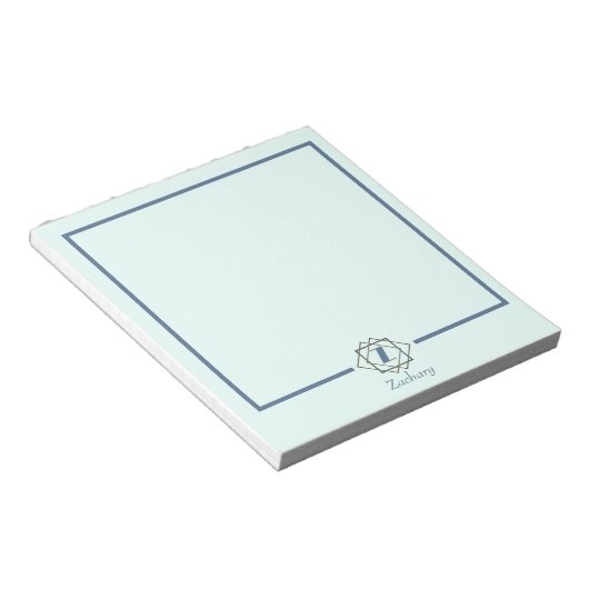 Klassische Monogramm Initial in Frames Individuell Notizblock (angewinkelt)