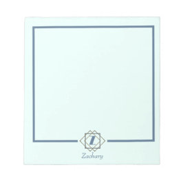 Klassische Monogramm Initial in Frames Individuell Notizblock