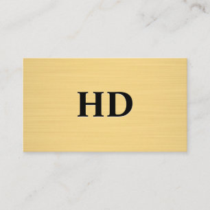 Klassische Monogramm-Initialen Goldene Textur Visitenkarte
