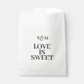 Klassische Monogramm-Liebe ist süße Hochzeit Geschenktütchen (Vorderseite)