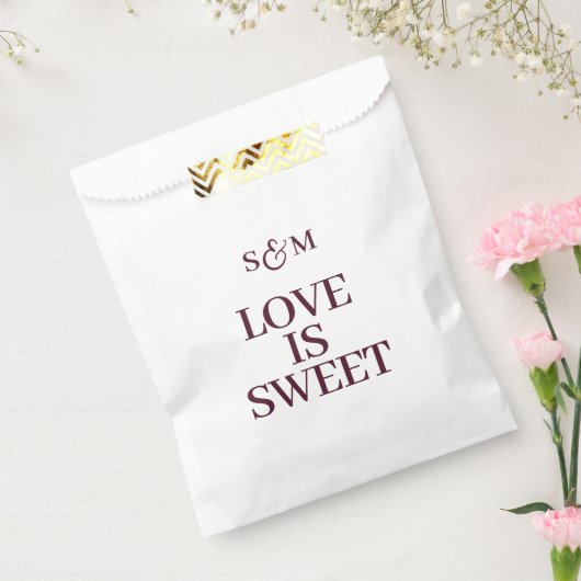 Klassische Monogramm-Liebe ist süße Hochzeit Geschenktütchen (Versiegelt)