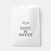 Klassische Monogramm-Liebe ist süße Hochzeit Geschenktütchen (Vorderseite)