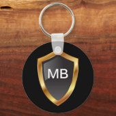 Klassische Monogramm-Schlüsselanhänger Schlüsselanhänger (Vorderseite)