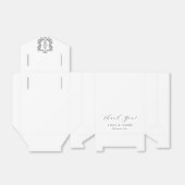 Klassische Monogramm Schwarz-Weiß-Hochzeit Geschenkschachtel (Ungefaltet)