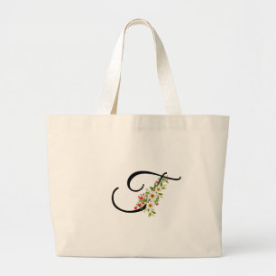 Klassische Monogramm-Tasche rote weiße Blume Mutte Jumbo Stoffbeutel