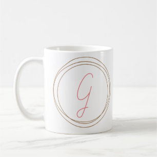 Klassische Monogramm-Tasse "G" Kaffeetasse
