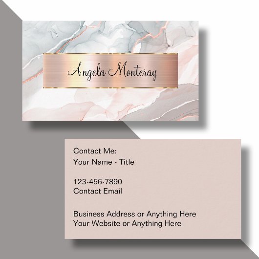 Klassische Monogramm-Visitenkarten mit Eleganz Terminkarte