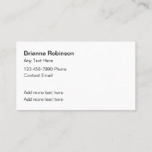 Klassische Monogramm-Visitenkarten Visitenkarte (Rückseite)