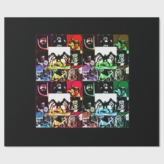 Klassische Monster-Verpackung Geschenkpapier (Flach)