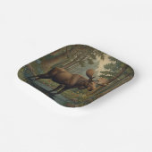 Klassische Moose boho Waldlandschaft Pappteller (Gewinkelt)