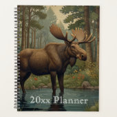 Klassische Moose boho Waldlandschaft Planer (Vorderseite)