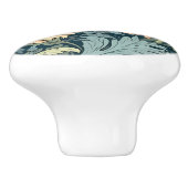 Klassische Morris-Blüte in blauen Mustern Keramikknauf (Seitenansicht)