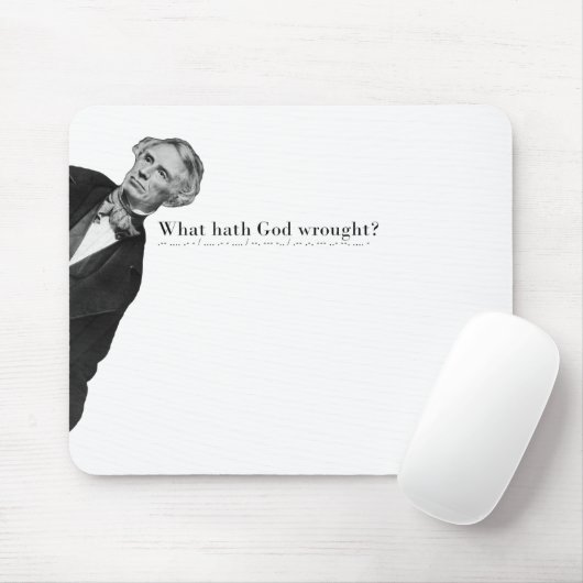 Klassische Morse-Code-Phrase in Schwarz und Weiß Mousepad (Mit Mouse)