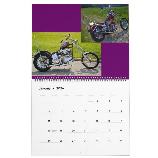 Klassische Motorrad-Chopper II 2015. Kalender (Jan 2026)