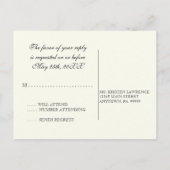 Klassische Muscheln Black Cream Wedding Postcard U Einladungspostkarte (Rückseite)