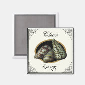 Klassische Muscheln Schwarz Sauberes Geschirrspüle Magnet (Vorderseite/Rückseite)