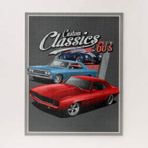 Klassische Muscle Cars der Sechziger Jahre Puzzle