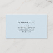 Klassische Musik der Violine Blau und Schwarz Visitenkarte (Rückseite)