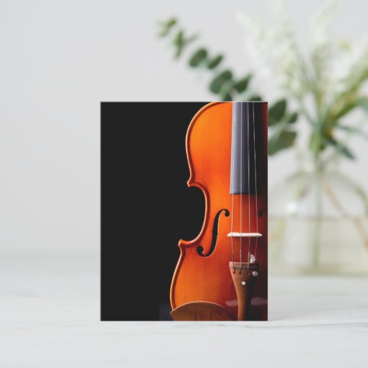 Klassische Musik der Violine Postkarte (Stehend Vorderseite)