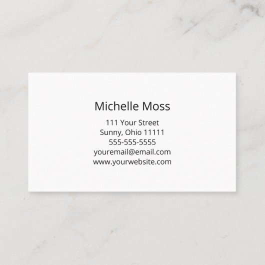 Klassische Musik Elegante Geige Performer Visitenkarte (Rückseite)