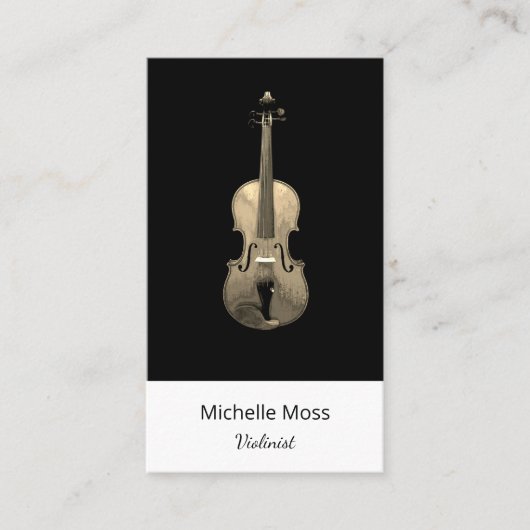 Klassische Musik Elegante Geige Performer Visitenkarte (Vorderseite)