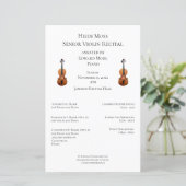 Klassische Musik Erwägung Konzert Violine Programm (Stehend Vorderseite)