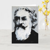 Klassische Musik-Gruß-Karte - Brahms (bärtig) Karte (Gelbe Blume)
