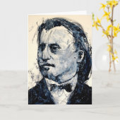 Klassische Musik-Gruß-Karte - Brahms (jung) Karte (Gelbe Blume)