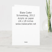 Klassische Musik-Gruß-Karte - Schoenberg Karte (Rückseite)