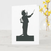 Klassische Musik-Komponist-Leiter-Abschluss Karte (Gelbe Blume)