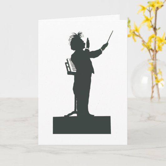 Klassische Musik-Komponist-Leiter-Abschluss Karte (Gelbe Blume)