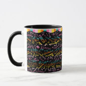 Klassische Musik Komponisten Notation Rainbow Blac Tasse (Links)