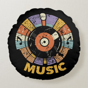 klassische Musik Retro Rundes Kissen