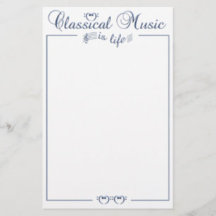 Klassische Musik stationär, anpassbar Briefpapier