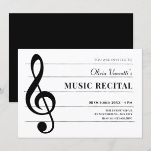 Klassische Musiknoten Einladung