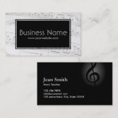 Klassische Musiknoten Musikalische Visitenkarte (Vorne/Hinten)