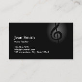 Klassische Musiknoten Musikalische Visitenkarte (Rückseite)