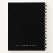 Klassische Musikpraxis Klaviertasten Monogramm Notizblock (Rückseite)