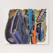 Klassische Muskel-Autos Puzzle (Horizontal)