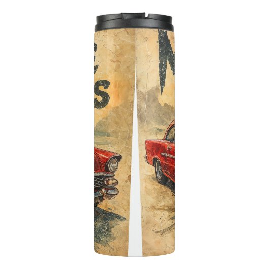 Klassische Muskelkarosseriewrap Thermosbecher (Rückseite)