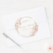 Klassische muslimische Hochzeitsticker Runder Aufkleber (Umschlag)