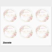 Klassische muslimische Hochzeitsticker Runder Aufkleber (Blatt)