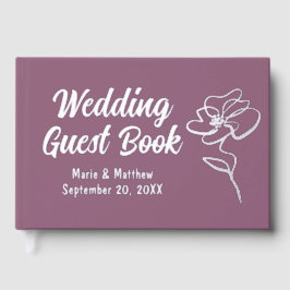 Klassische Mute Pum Floral Sketch Foil Gästebuch